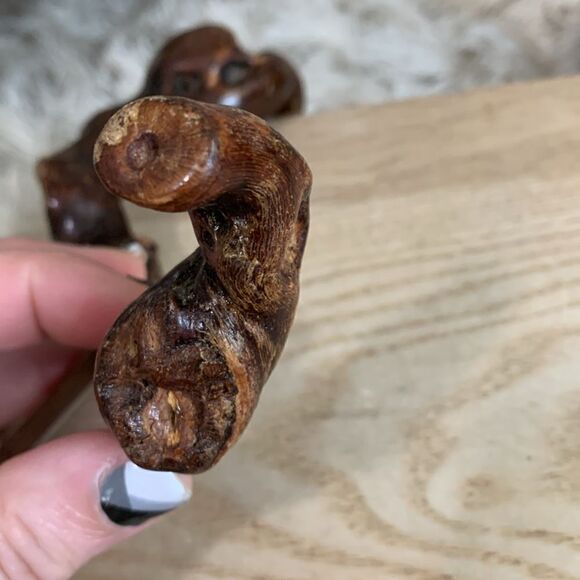 Vintage Laurent Siret Rocheford Burl Wood Grapevine Corkscrew Wine Bottle Opener - Picture 9 of 14